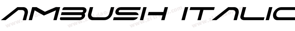 Ambush Italic字体转换
